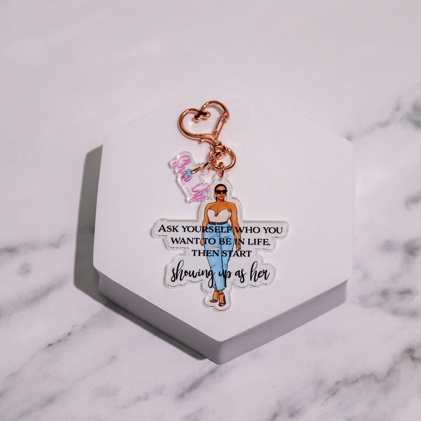 'Showing Up as Her' Acrylic Keychain