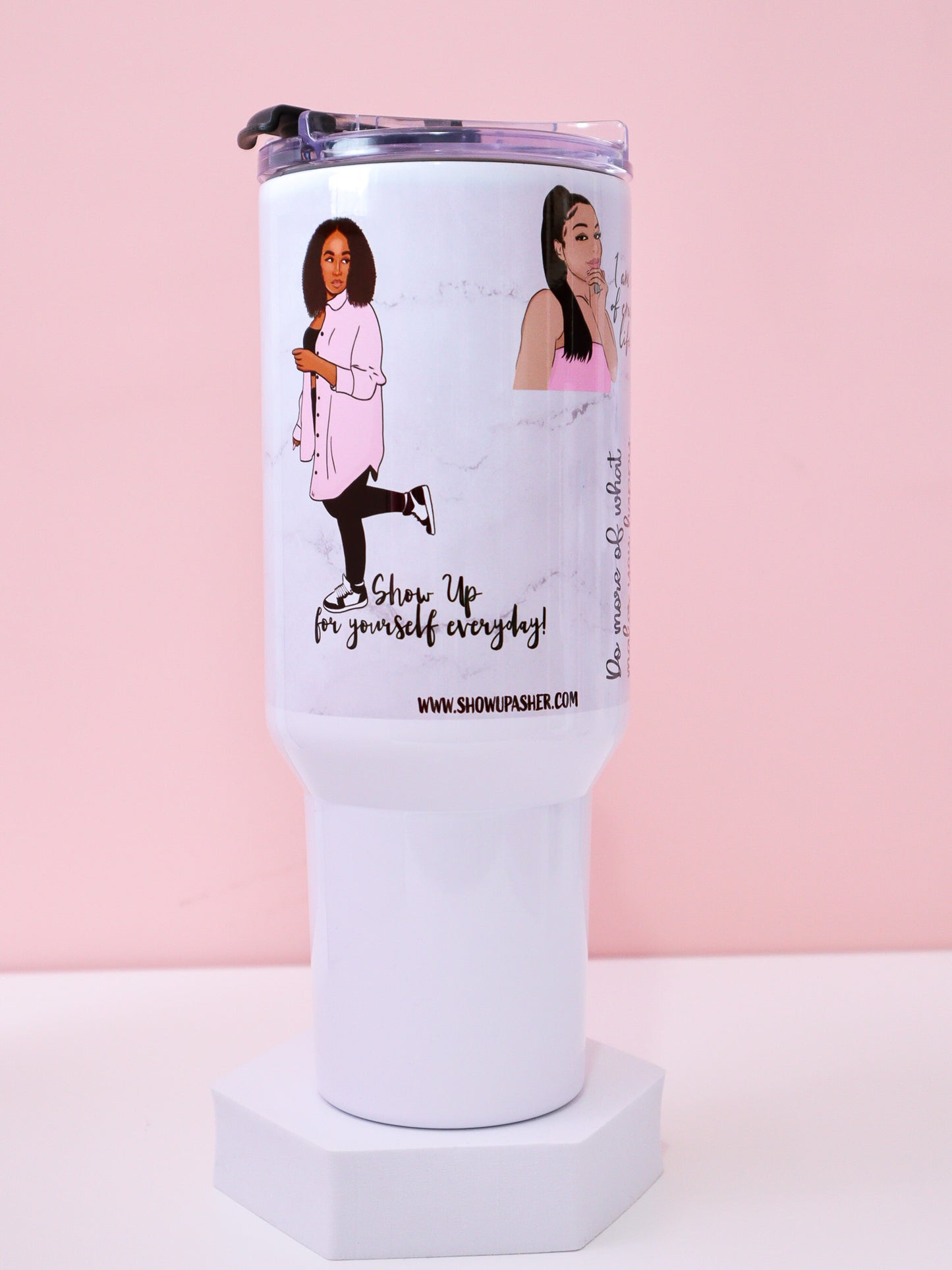 Black Queens inspirational 40oz Travel Mug