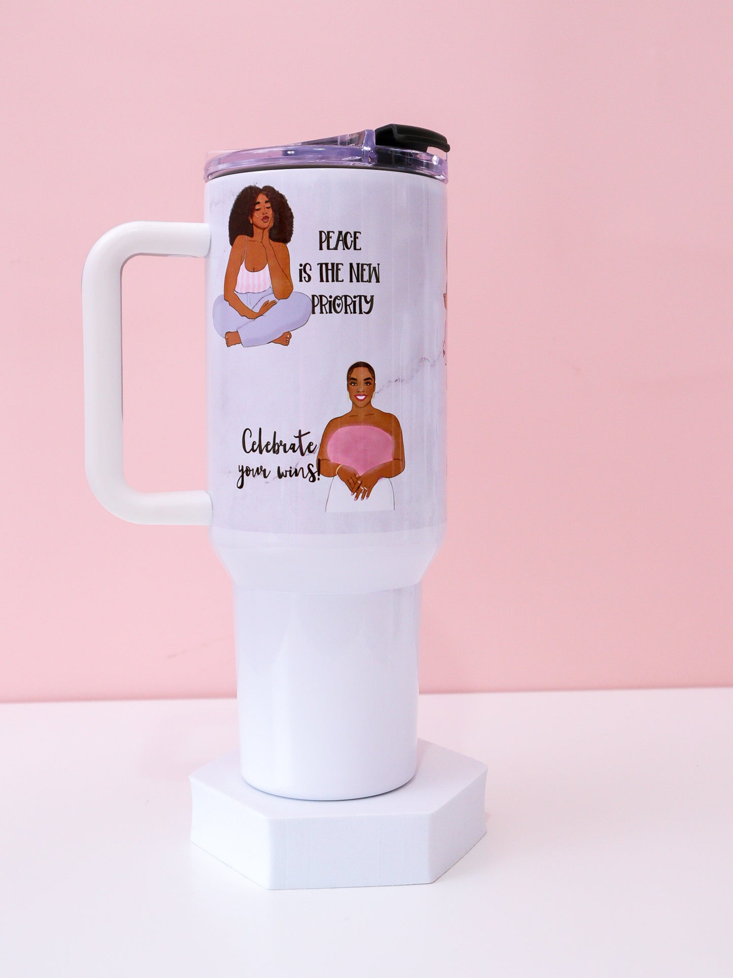 Black Queens inspirational 40oz Travel Mug