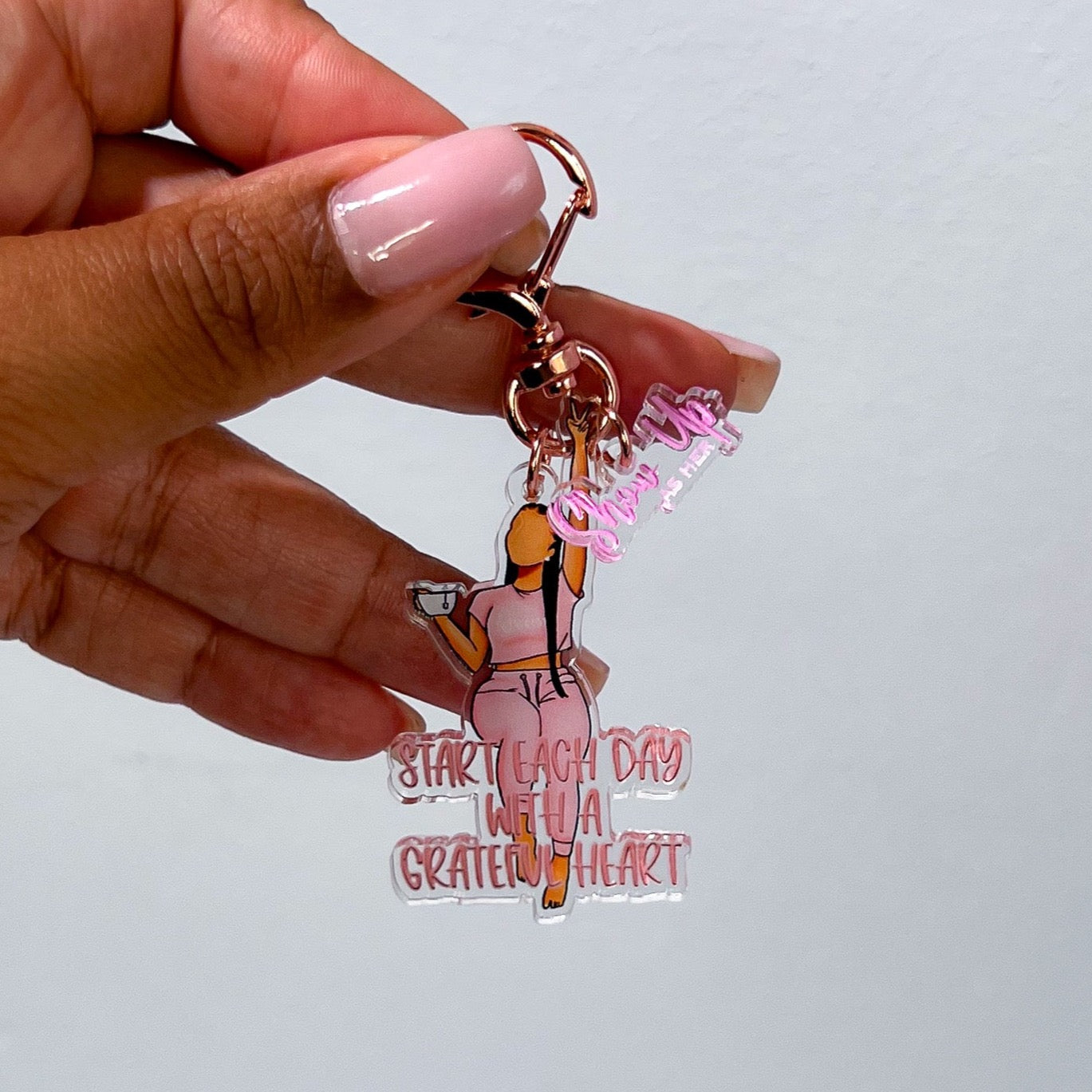 'Grateful Heart' Acrylic Keychain