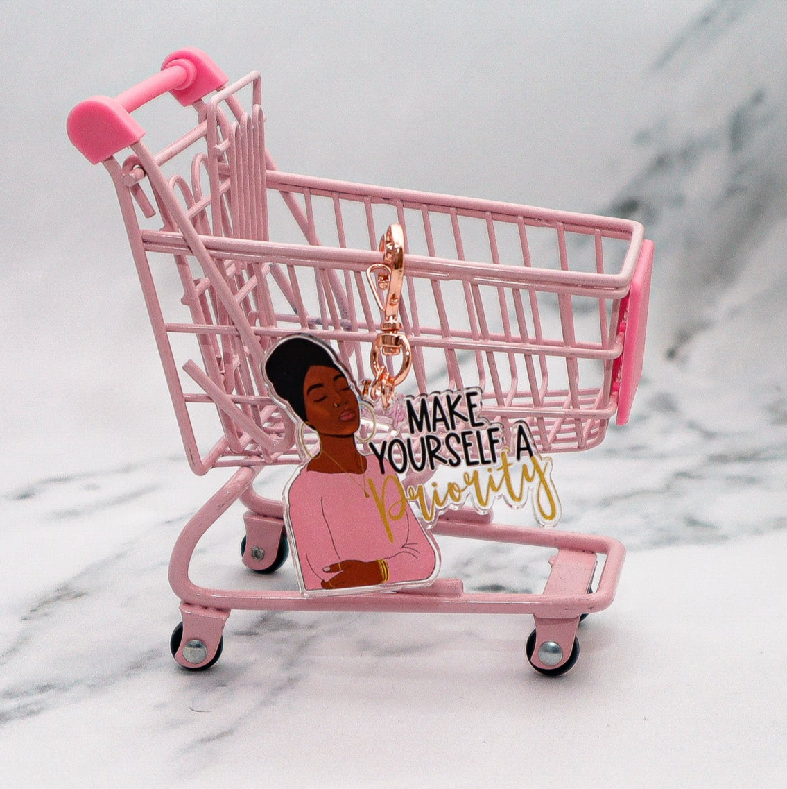 'Make yourself a priority' Acrylic Keychain