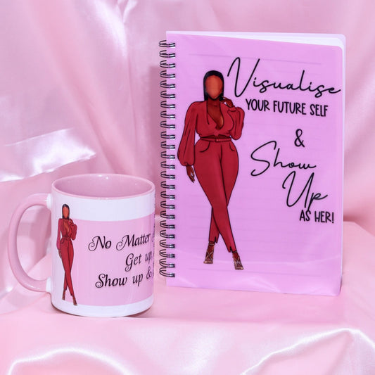 'Show Up' Mug and Notebook Set