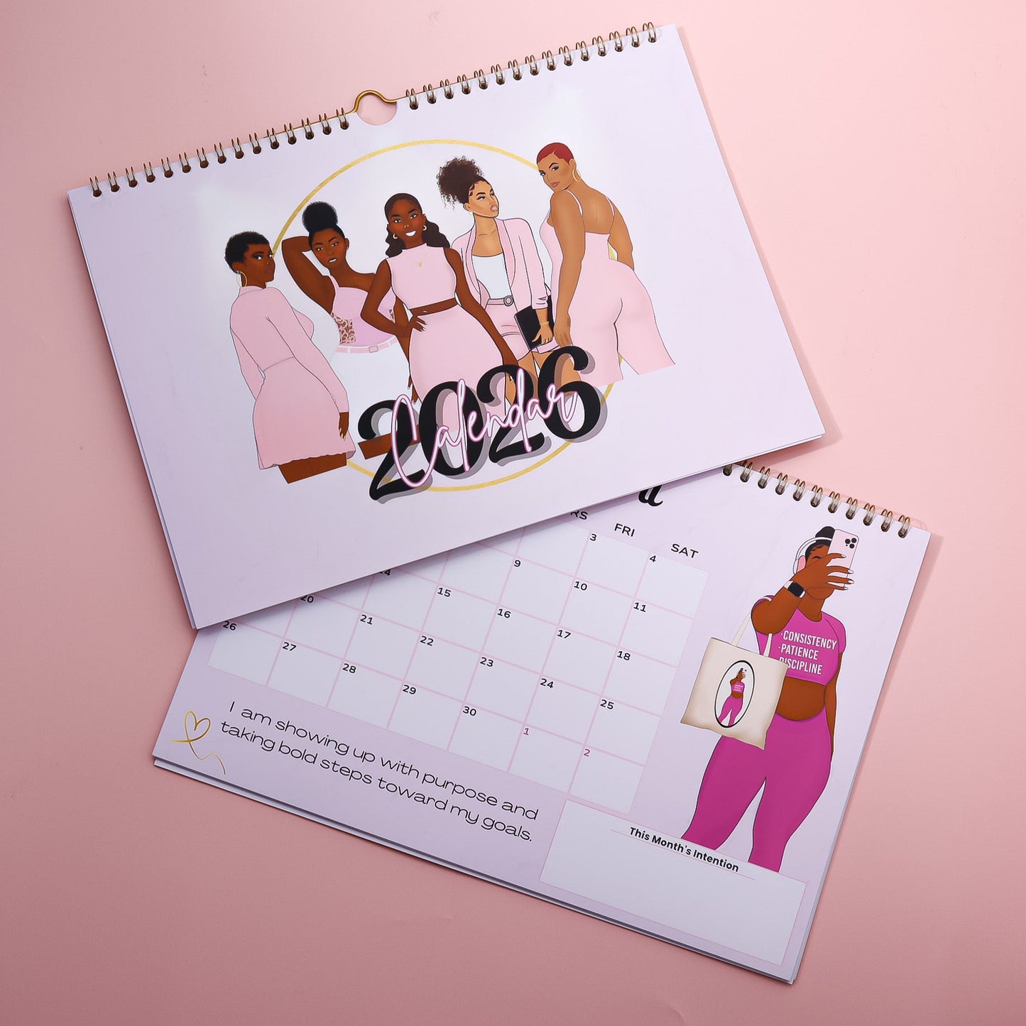 A4 2026 Illustrated Affirmation Calendar