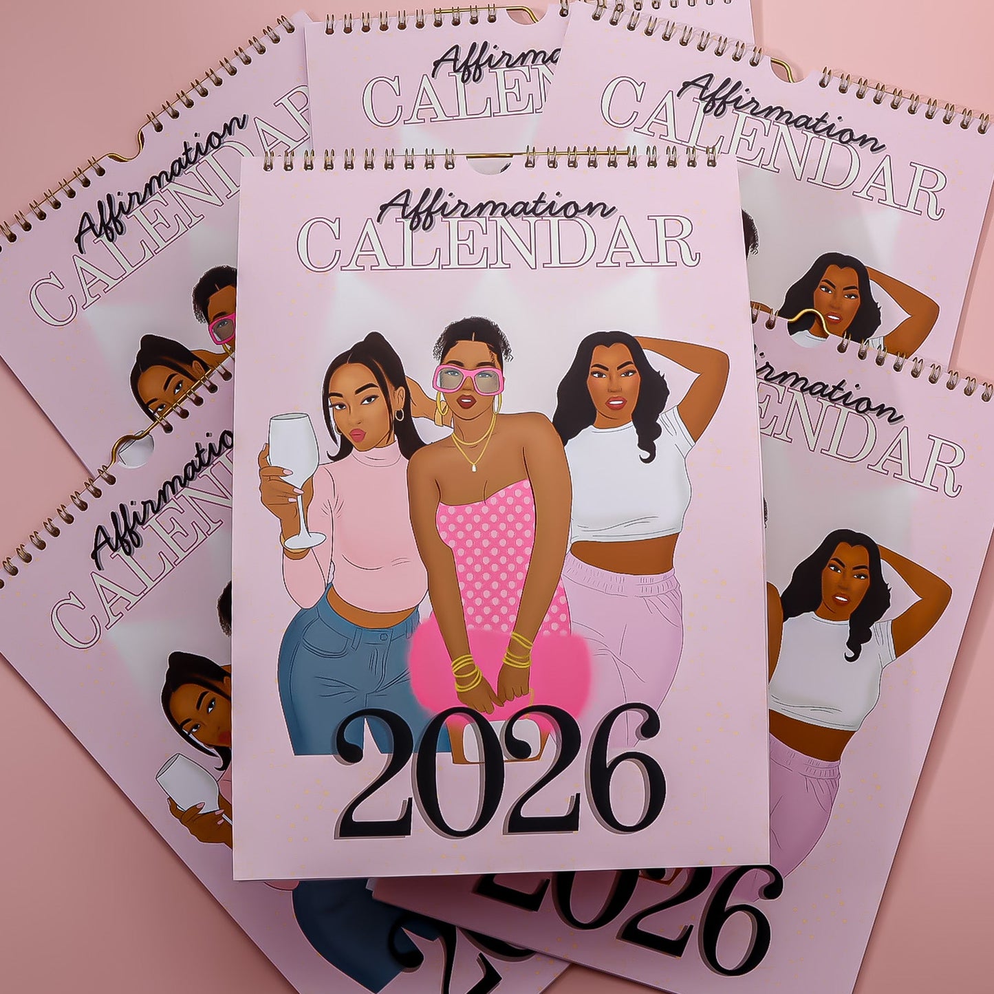 A4 2026 Illustrated Portrait Calendar