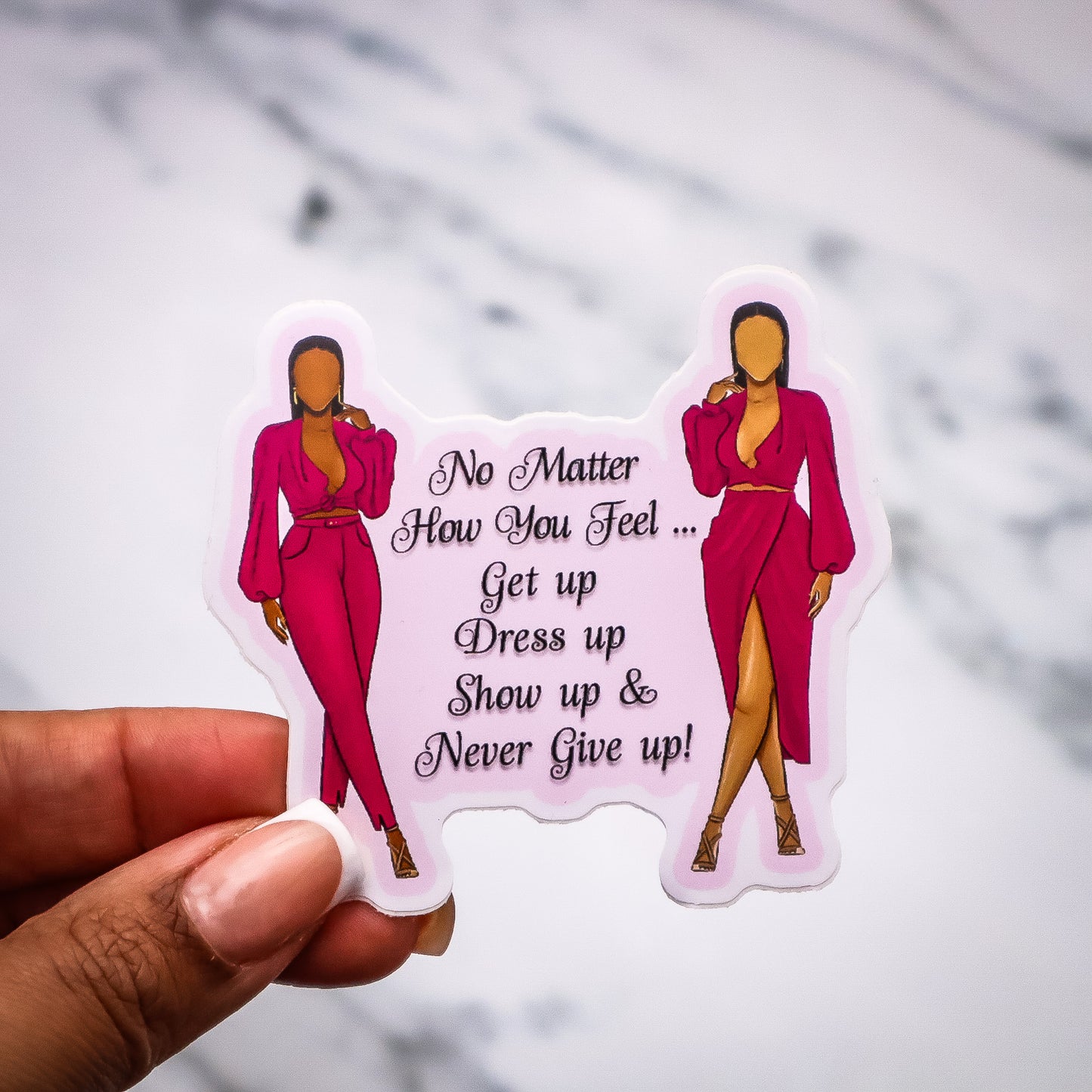 'Never Give Up' Sticker
